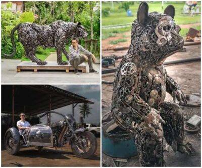 Удивительные скульптуры из металлолома - milayaya.ru - Таиланд