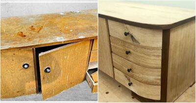 Шкаф со свалки превратился в современную мебель. Так можно переделать любую старую мебель - lifehelper.one