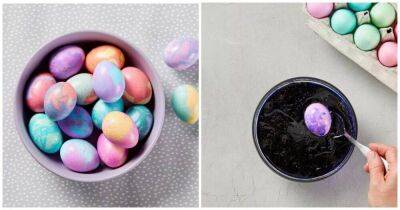 Легкий и быстрый способ окраски пасхальных яиц: мраморное совершенство на Пасху - lifehelper.one