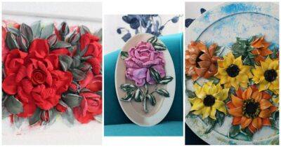 Искусство из штукатурки: прекрасные панно, украшенные объёмными цветами - lifehelper.one