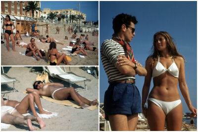 Удивительные цветные фотографии показывают отдыхающих на пляже в Каннах в 1948 году - porosenka.net