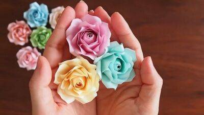 Необыкновенные розы из обычной бумаги - fokus-vnimaniya.com