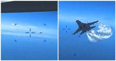 Пентагон показал видео с камеры утонувшего в Чёрном море БПЛА MQ-9 Reaper