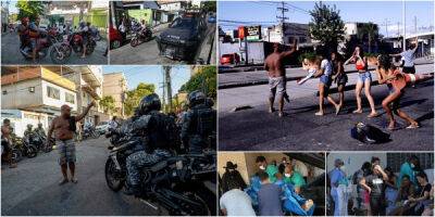 Жестокие кадры противостояния полиции и наркоторговцев в фавелах Рио-де-Жанейро - porosenka.net - Рио-Де-Жанейро