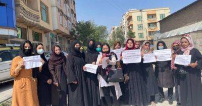Афганистан - Афганські жінки вийшли на акцію протесту перед самітом ООН, вимагаючи не визнавати уряд талібів: відео - womo.ua - Афганістан