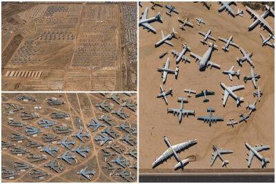 Большое авиационное кладбище: аэрофотоснимки показывают тысячи военных самолетов в пустыне Аризоны - porosenka.net - Германия - штат Аризона - штат Монтана