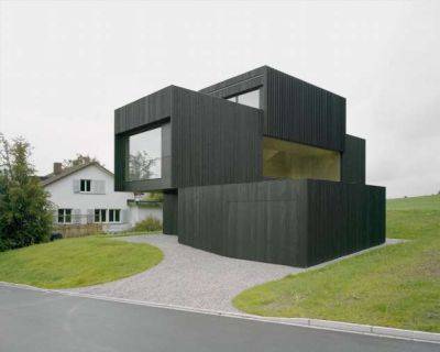 Кубический деревянный дом в сельской местности Швейцарии - chert-poberi.ru - Швейцария