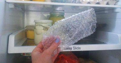 Прозорливая хозяйка всегда хранит пузырчатую пленку в холодильнике и тебе советует делать так же - lifehelper.one