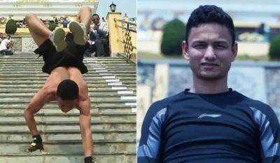 Мужчина спустился на руках по 75 ступеням и побил рекорд Гиннесса - porosenka.net - Сша - Непал - Катманду
