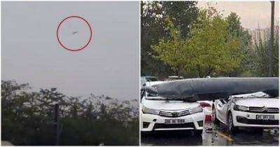 Подвесной топливный бак истребителя F-4 рухнул на парковку в Анкаре - porosenka.net - Сша - Турция - Анкара