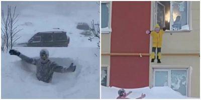 На Сахалине местные жители прыгают с крыши и сбрасывают своих детей в снег - porosenka.net - Южно-Сахалинск