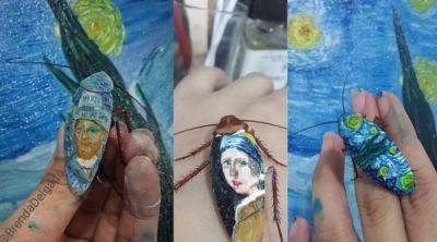 Леонардо Да-Винч - Ван Гог - Ян Вермеер - Филиппинская художница поразила соцсети, воссоздавшая знаменитые картины на дохлых тараканах - porosenka.net