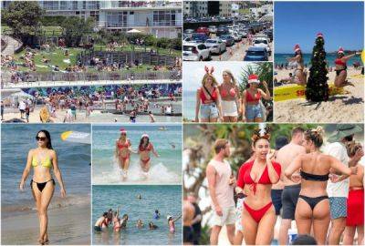 Очень австралийское Рождество: толпы людей отправились на пляжи в праздничных нарядах - porosenka.net - Сидней