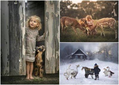 Очаровательные дети и животные на снимках Елены Шумиловой - porosenka.net